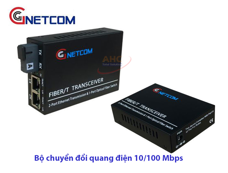 Bộ chuyển đổi quang điện GNETCOM 1 ra 2 LAN 10/100Mbps mã GNC-1111S/ GNC-1112S